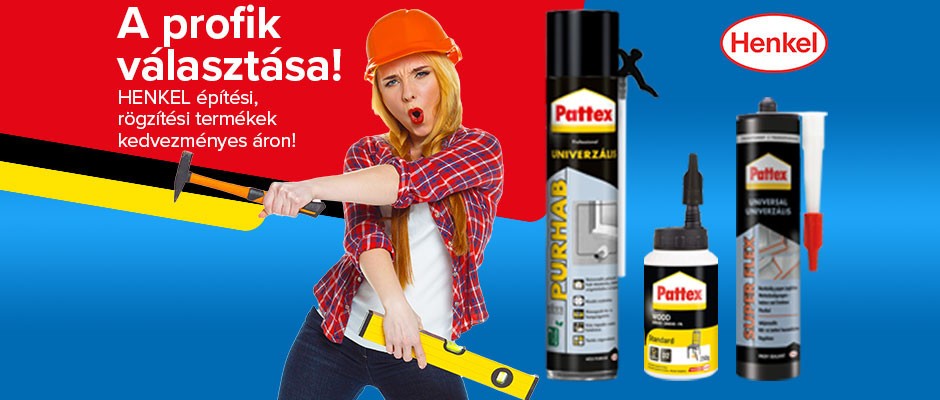Vásároljon HENKEL építési, rögzítési termékeket 12 % kedvezménnyel!