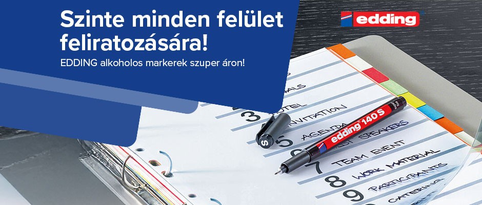 Vásároljon EDDING alkoholos markereket akár 28% kedvezménnyel!