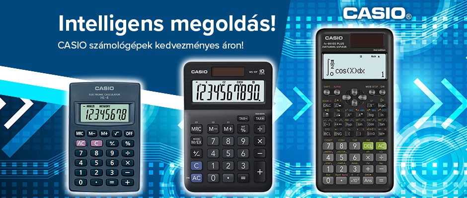 Vásároljon CASIO számológépeket 10% kedvezménnyel!