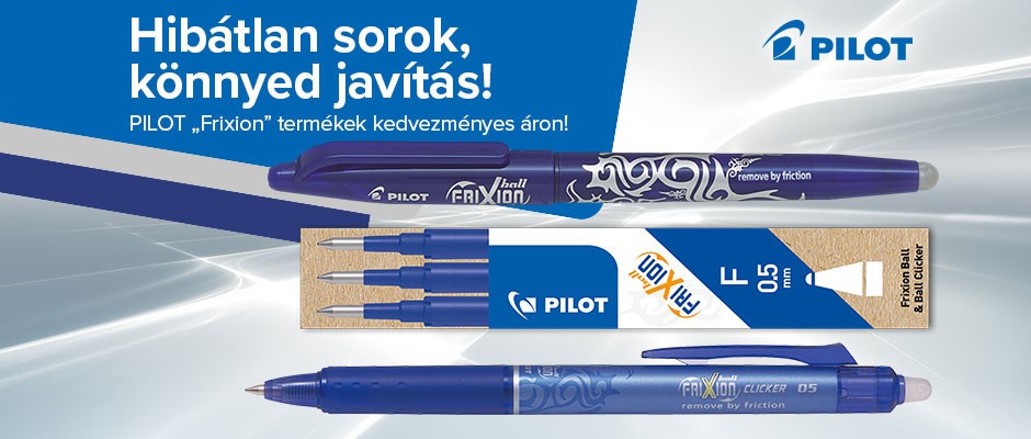 Vásároljon PILOT „Frixion” termékeket akár 32% kedvezménnyel!