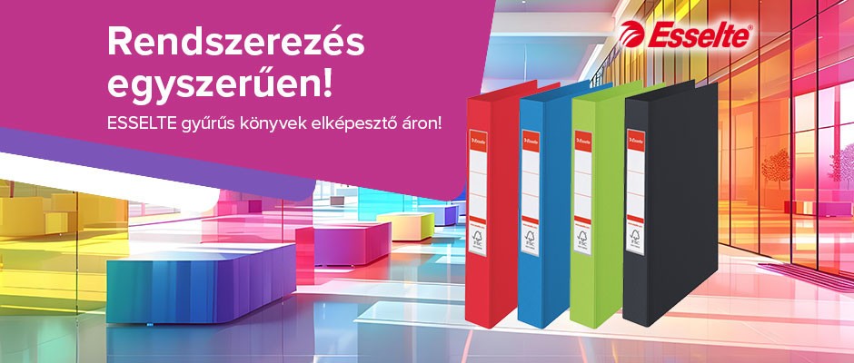 Vásároljon ESSELTE gyűrűs könyveket 42% kedvezménnyel!