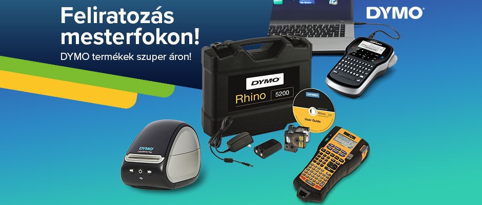 Vásároljon DYMO frliratozógépeket és etikettnyomtatókat akár 41% kedvezménnyel!