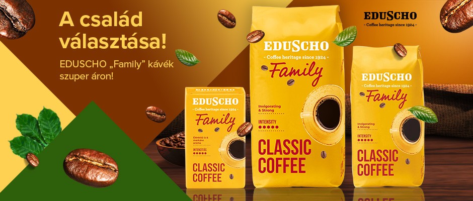 Vásároljon EDUSCHO „Family” kávét akár 33% kedvezménnyel!