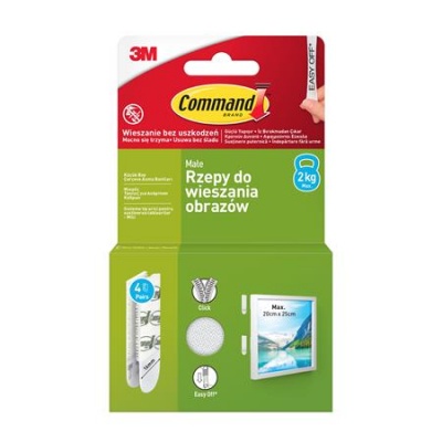 Képakasztó csík, tépőzáras, 4 pár, 3M SCOTCH "Command™"