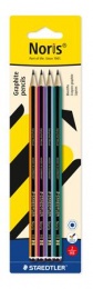 Grafitceruza készlet, HB, hatszögletű, STAEDTLER "Noris® 120 colour edition", 4 darab